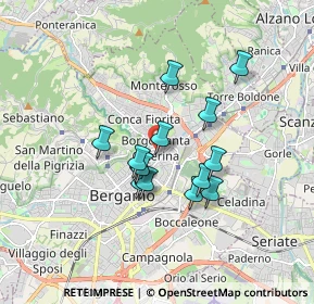 Mappa Via Alberico da Rosciate, 24124 Bergamo BG, Italia (1.32786)