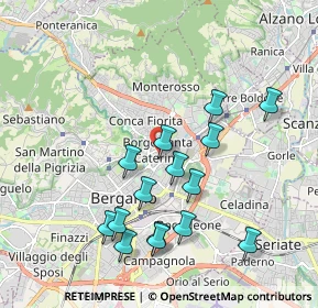 Mappa Via Alberico da Rosciate, 24124 Bergamo BG, Italia (1.90867)