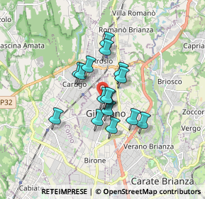 Mappa Via Isonzo, 20833 Giussano MB, Italia (1.14563)