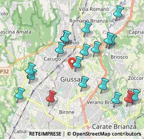 Mappa Via Isonzo, 20833 Giussano MB, Italia (2.10684)