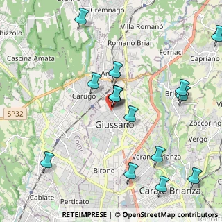 Mappa Via Isonzo, 20833 Giussano MB, Italia (2.268)