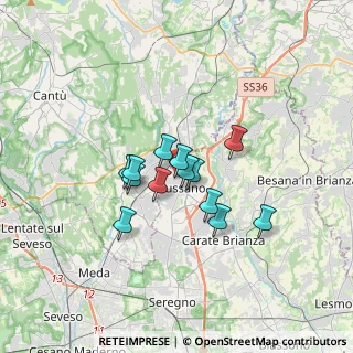 Mappa Via Isonzo, 20833 Giussano MB, Italia (2.30538)