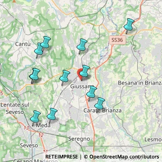 Mappa Via Isonzo, 20833 Giussano MB, Italia (4.2675)