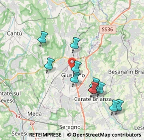 Mappa Via Isonzo, 20833 Giussano MB, Italia (3.54182)