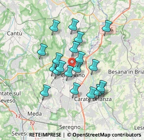 Mappa Via Isonzo, 20833 Giussano MB, Italia (2.852)