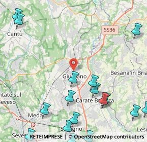 Mappa Via Isonzo, 20833 Giussano MB, Italia (6.6105)