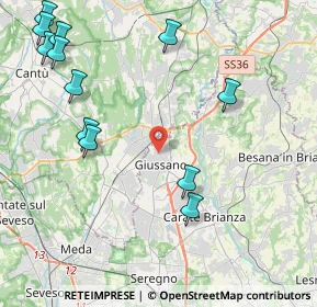 Mappa Via Isonzo, 20833 Giussano MB, Italia (5.31583)