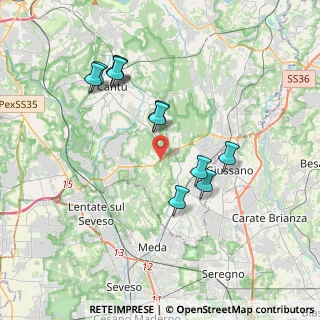 Mappa Via per Novedrate, 22066 Mariano Comense CO, Italia (3.54727)