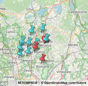 Mappa Via Giuseppe Parini, 20842 Besana In Brianza MB, Italia (5.48615)