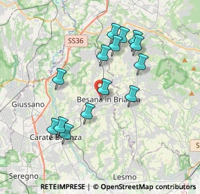 Mappa Via Giuseppe Parini, 20842 Besana In Brianza MB, Italia (3.44)