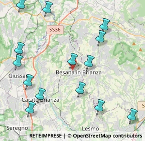 Mappa Via Giuseppe Parini, 20842 Besana In Brianza MB, Italia (5.105)