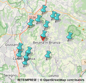 Mappa Via Giuseppe Parini, 20842 Besana In Brianza MB, Italia (3.92357)