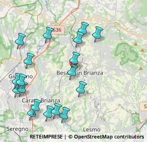 Mappa Via Giuseppe Parini, 20842 Besana In Brianza MB, Italia (4.745)