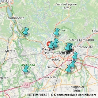 Mappa Via Gaetano Donizetti, 24030 Brembate di Sopra BG, Italia (6.68714)