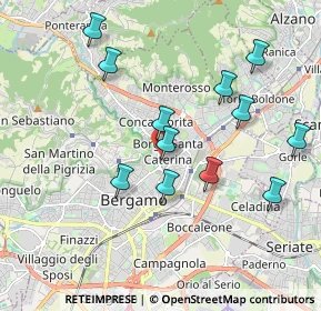 Mappa Via San Tomaso, 24124 Bergamo BG, Italia (1.88667)
