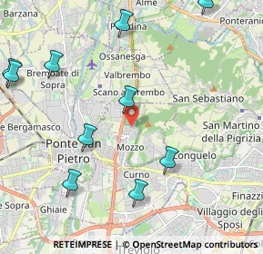 Mappa Via Don Giovanni Todeschini, 24030 Mozzo BG, Italia (2.71818)