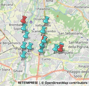 Mappa Via Don Giovanni Todeschini, 24030 Mozzo BG, Italia (1.50357)