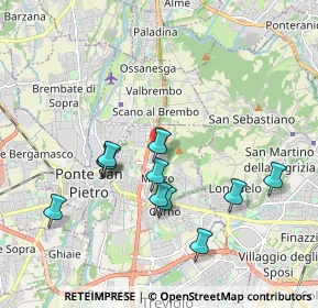 Mappa Via Don Giovanni Todeschini, 24030 Mozzo BG, Italia (1.80909)