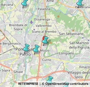 Mappa Via Don Giovanni Todeschini, 24030 Mozzo BG, Italia (3.44917)