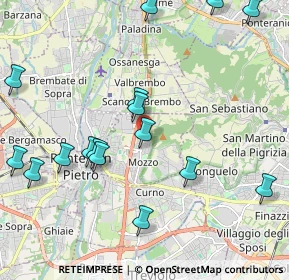 Mappa Via Don Giovanni Todeschini, 24030 Mozzo BG, Italia (2.5)