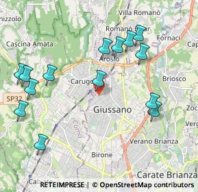 Mappa Via Giuseppe Garibaldi, 20034 Giussano MB, Italia (2.25643)