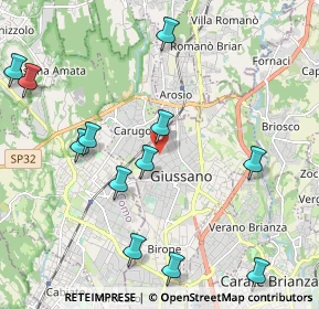 Mappa Via Giuseppe Garibaldi, 20034 Giussano MB, Italia (2.395)