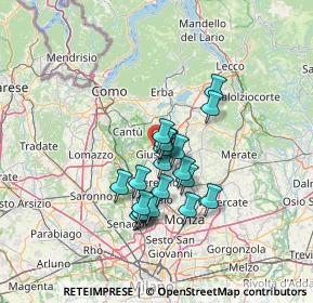 Mappa Via Giuseppe Garibaldi, 20034 Giussano MB, Italia (10.296)