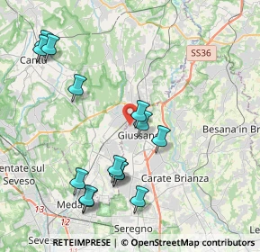 Mappa Via Giuseppe Garibaldi, 20034 Giussano MB, Italia (4.30429)