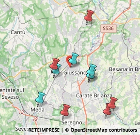 Mappa Via Giuseppe Garibaldi, 20034 Giussano MB, Italia (3.82818)