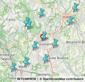 Mappa Via Giuseppe Garibaldi, 20034 Giussano MB, Italia (4.31455)