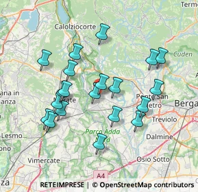 Mappa Via Giuseppe Verdi, 24030 Carvico BG, Italia (6.8705)