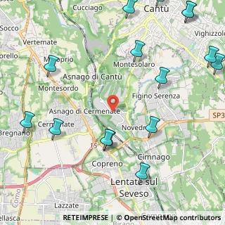 Mappa Via del Riccio, 22060 Carimate CO, Italia (3.00667)