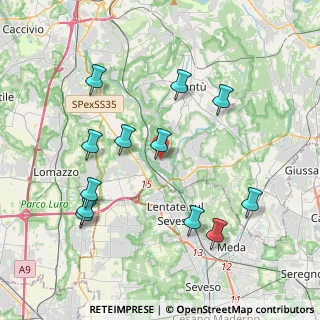 Mappa Via del Riccio, 22060 Carimate CO, Italia (4.15667)