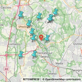 Mappa Via del Riccio, 22060 Carimate CO, Italia (3.98818)