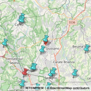 Mappa Via Dante Alighieri, 22060 Carugo CO, Italia (6.59118)