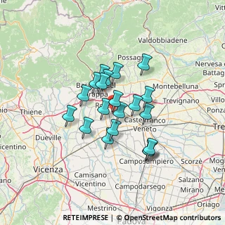 Mappa Piazzetta delle Poste, 36028 Rossano Veneto VI, Italia (9.92)