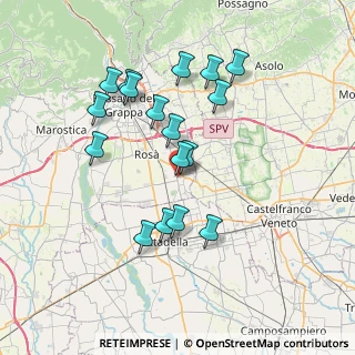 Mappa Piazzetta delle Poste, 36028 Rossano Veneto VI, Italia (6.88118)