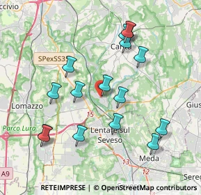 Mappa Strada Privata del Cavalluccio, 22060 Carimate CO, Italia (3.865)
