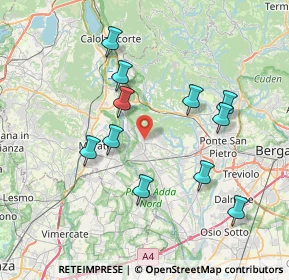Mappa Via Guglielmo Marconi, 24030 Carvico BG, Italia (7.30636)