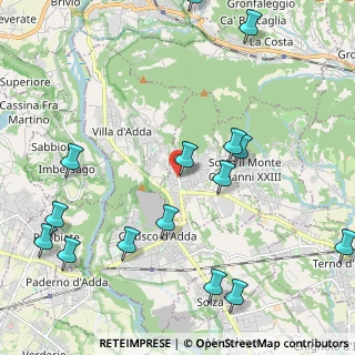 Mappa Via Guglielmo Marconi, 24030 Carvico BG, Italia (2.66)
