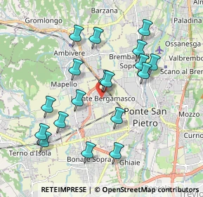 Mappa Via Don Lorenzo Allegrini, 24036 Ponte San Pietro BG, Italia (1.86556)