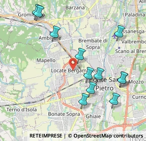 Mappa Via Don Lorenzo Allegrini, 24036 Ponte San Pietro BG, Italia (2.16333)