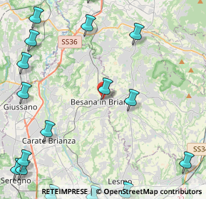 Mappa Via della Torre, 20842 Besana In Brianza MB, Italia (6.867)