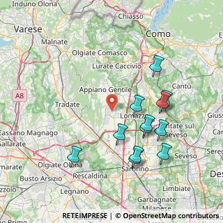 Mappa Via Amunzio da Lurago, 22070 Lurago Marinone CO, Italia (7.83333)