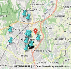 Mappa Cascina Lazzaretto, 20034 Giussano MB, Italia (1.7355)