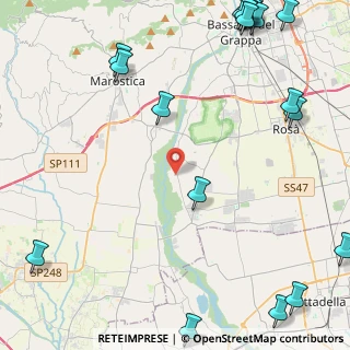 Mappa Via delle Industrie, 36060 Cartigliano VI, Italia (7.0875)