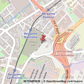 Mappa Via Carlo Serassi, 21, 24124 Bergamo, Bergamo (Lombardia)