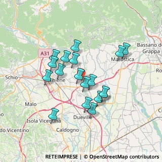 Mappa Via Astico, 36030 Sarcedo VI, Italia (6.09167)
