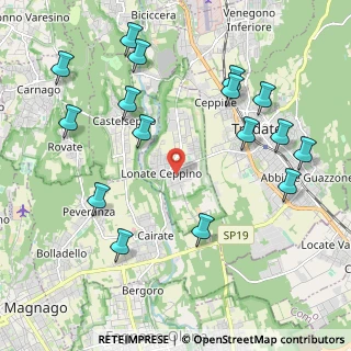 Mappa Via Gerolamo, 21050 Lonate Ceppino VA, Italia (2.405)