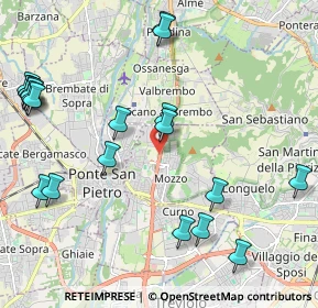 Mappa Strada Provinciale della Valle Brembana KM 5 0000, 24035 Mozzo BG, Italia (2.602)